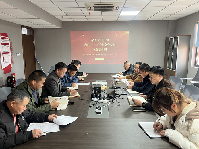淮南淮糧裕農(nóng)糧食購銷有限公司黨支部舉辦深入學(xué)習貫徹二十屆三中全會精神專題培訓(xùn)班